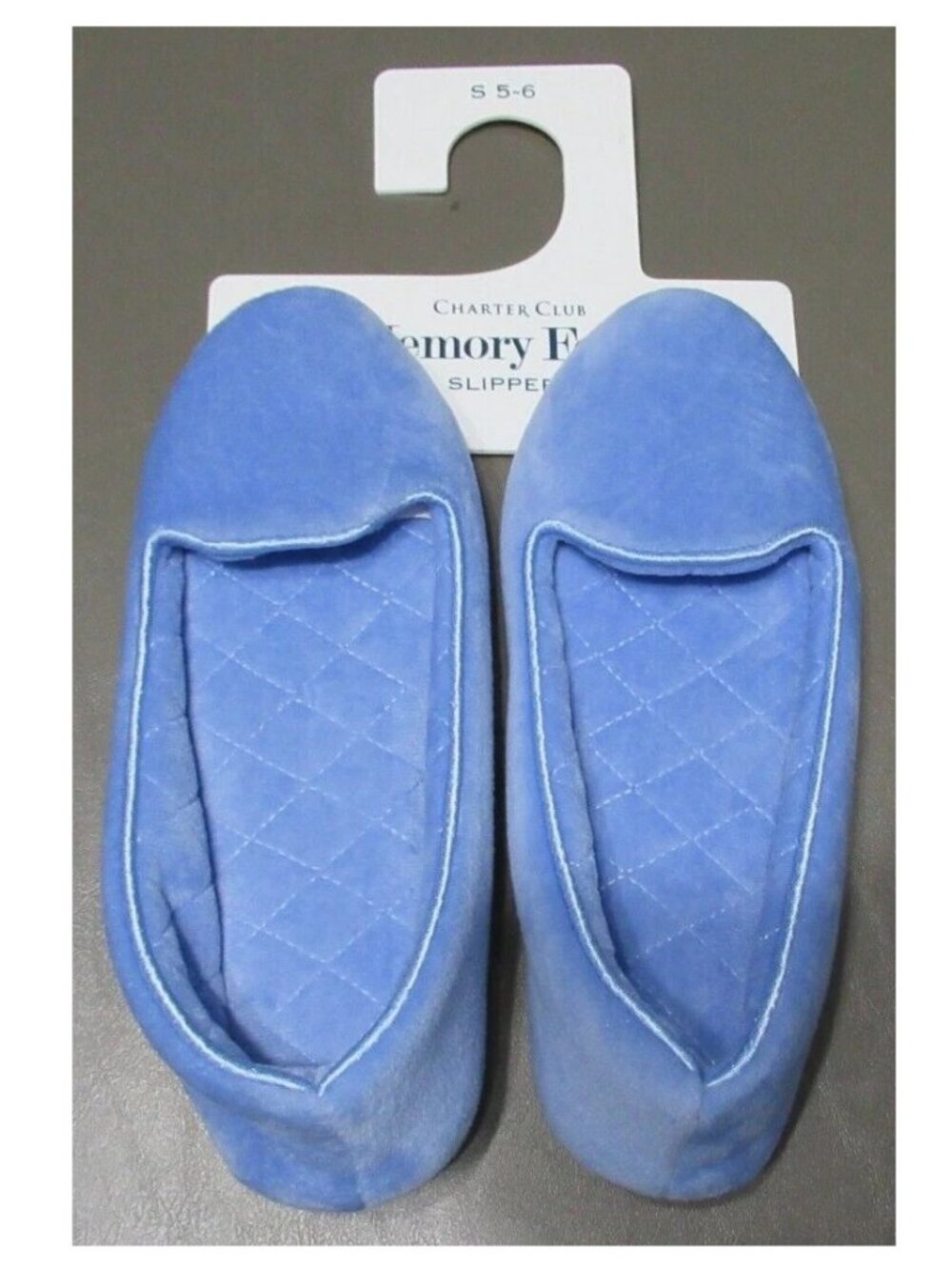 Charter Club Women's Loafer Slippers, Light Blue, Small (5 5.5 6)